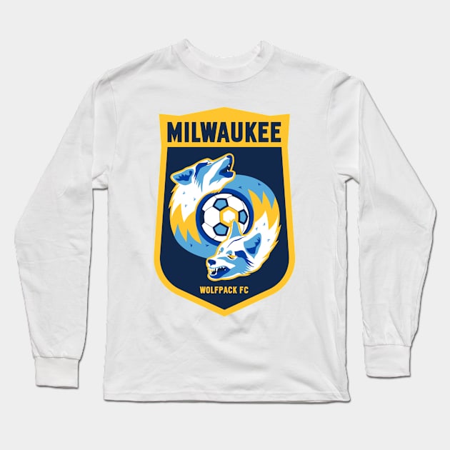 Milwaukee Wolfpack Logo Long Sleeve T-Shirt by Liz Steiner